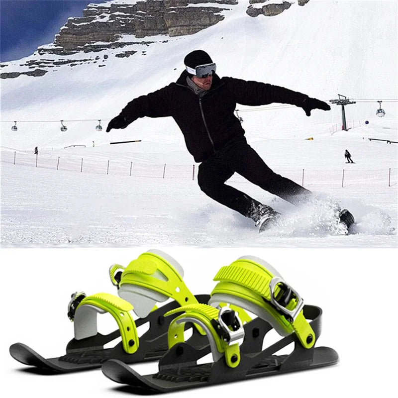 DravonCraft™ Mini Ski Skates – Compact Winter Fun & High-Grip Control