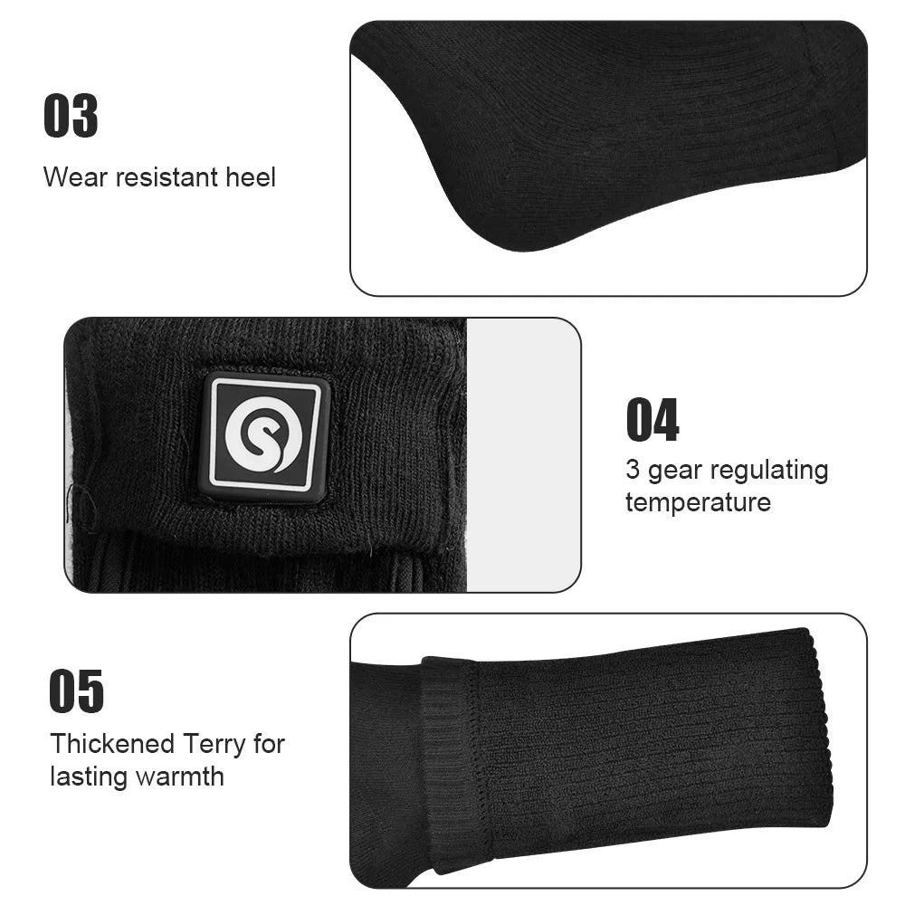 DravonCraft™ Heated Winter Socks – Toe-to-Heel Warmth & Rechargeable Heat