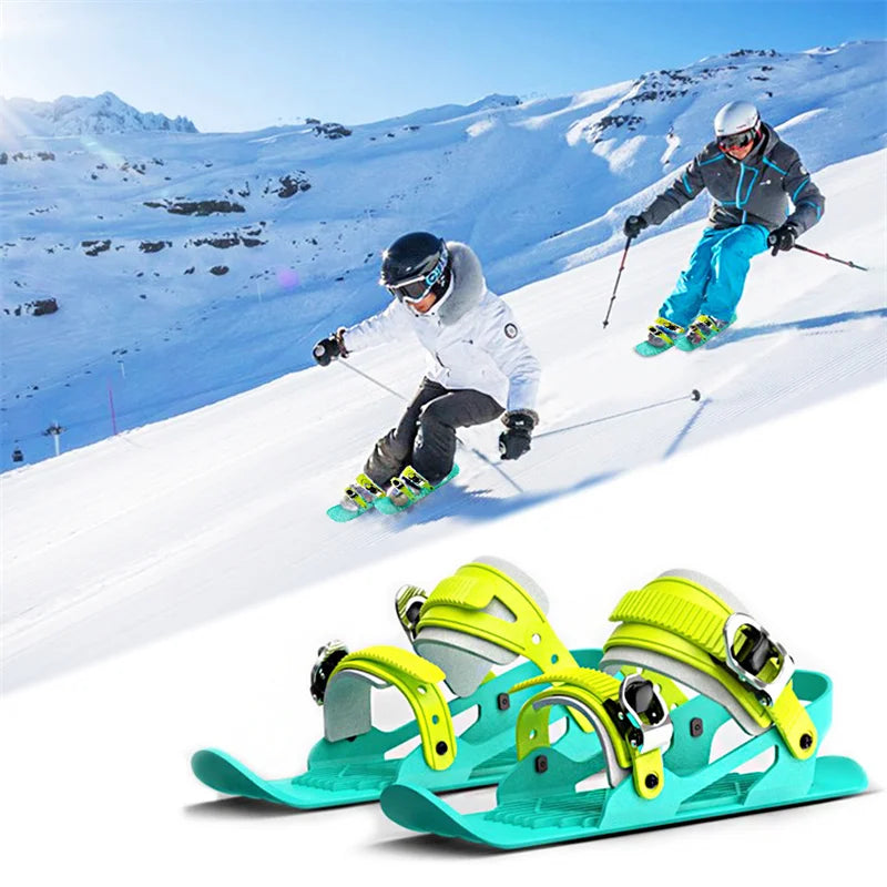 DravonCraft™ Mini Ski Skates – Compact Winter Fun & High-Grip Control