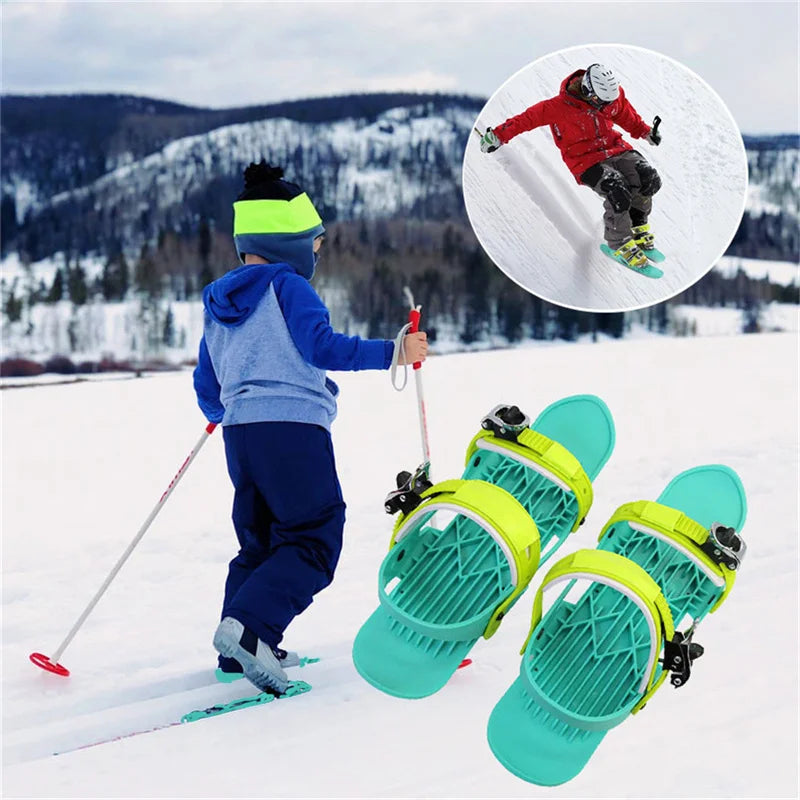 DravonCraft™ Mini Ski Skates – Compact Winter Fun & High-Grip Control