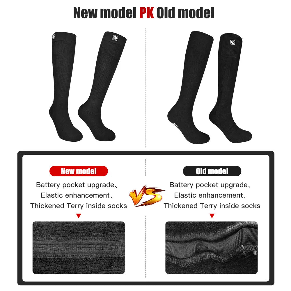 DravonCraft™ Heated Winter Socks – Toe-to-Heel Warmth & Rechargeable Heat