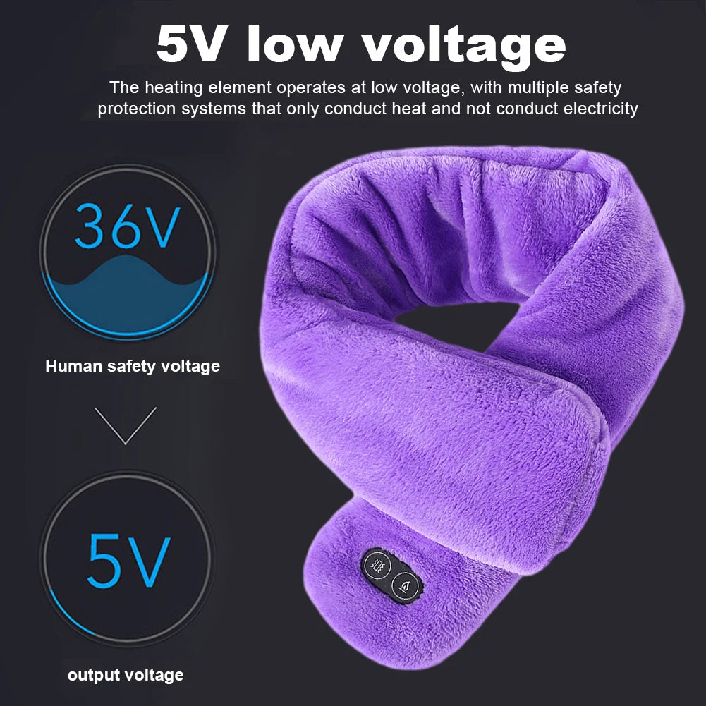 DravonCraft™ 3-Temp Heated Scarf – Instant Warmth & All-Day Comfort