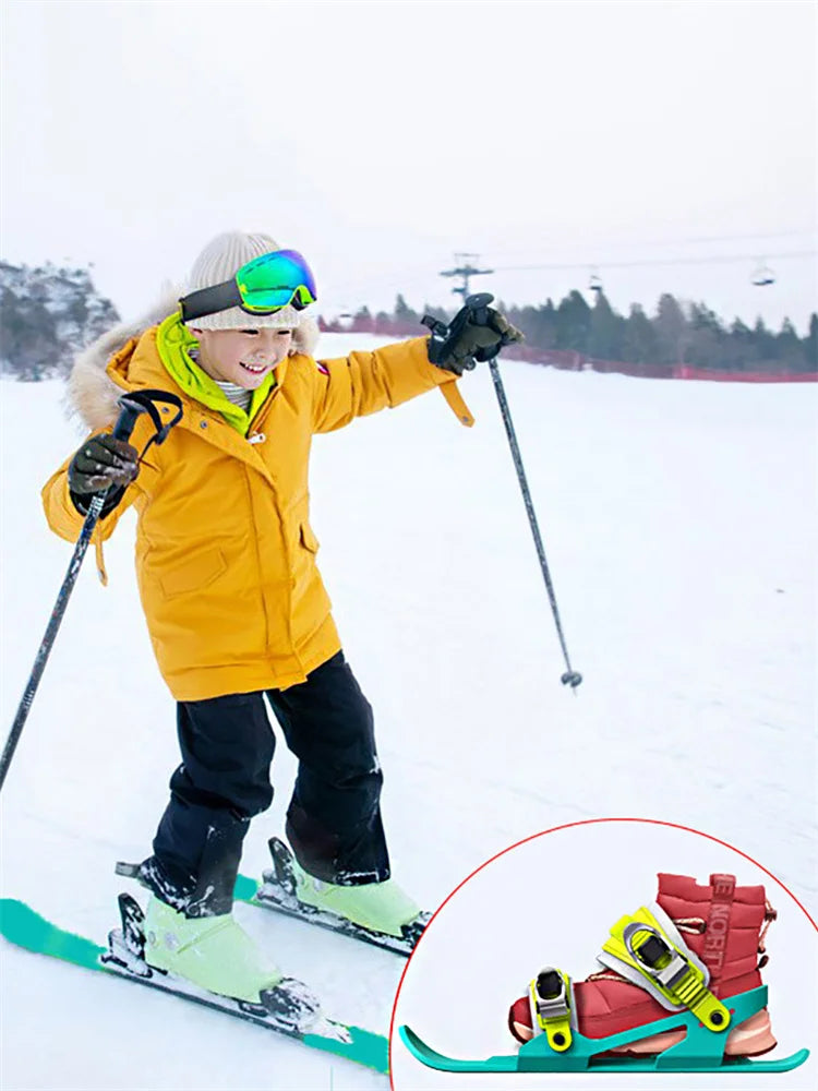 DravonCraft™ Mini Ski Skates – Compact Winter Fun & High-Grip Control