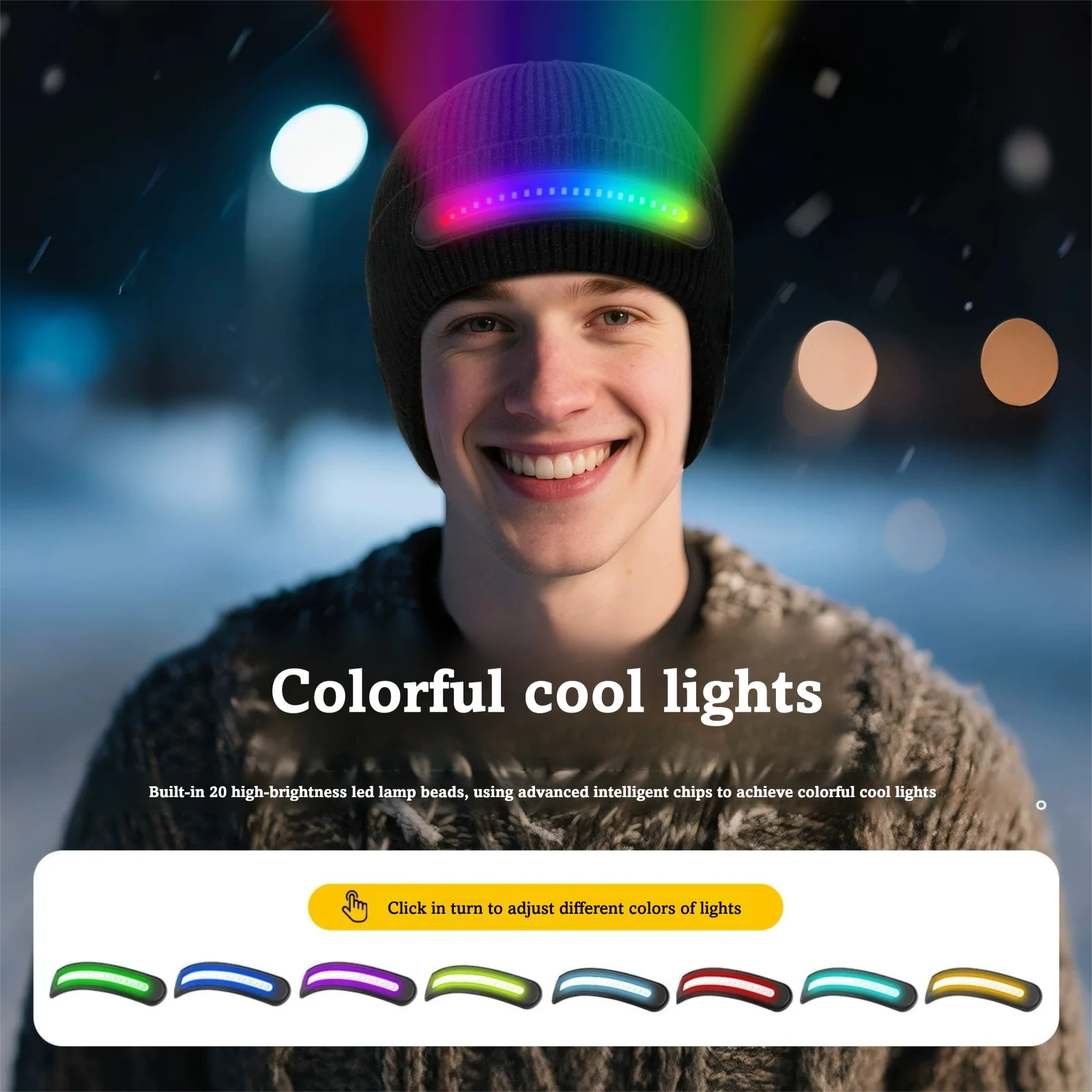 DravonCraft™ LED Bluetooth Beanie – Hands-Free Music & Winter Warmth