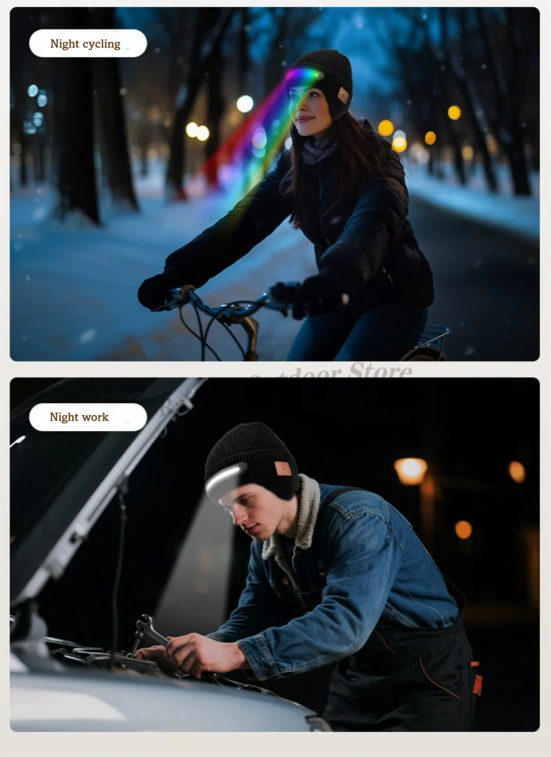 DravonCraft™ LED Bluetooth Beanie – Hands-Free Music & Winter Warmth